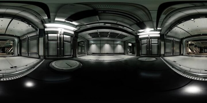 vr360 view of spaceship interior