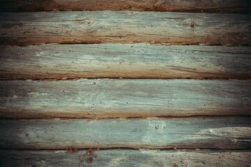wall of a wooden hut from a log house