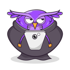 owl cute cartoon character