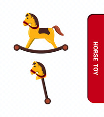 Vector image. Drawing of a toy of a rocking horse.