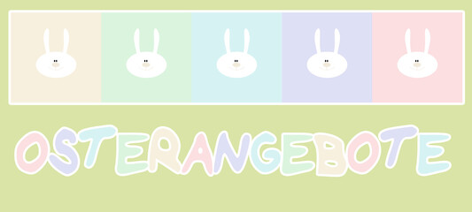 zarte Osterangebote grün pastell 