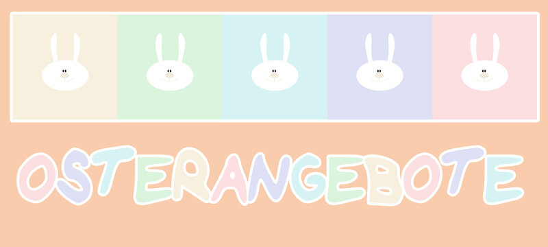 zarte Osterangebote orange pastell 