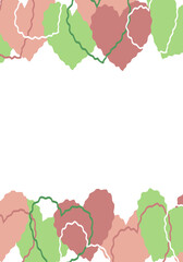  Greeting card template with hearts