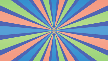 New Trend Style Colorful Sunburst radial effect pattern