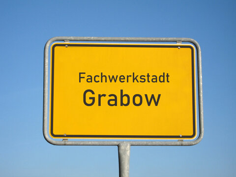Ortsschild Grabow