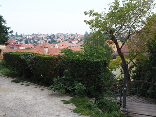 View of the tiled roofs