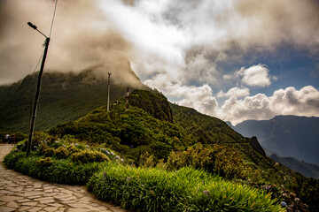 clouds in the mountains