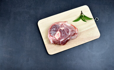meat on a wooden board