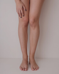 beautiful woman legs with no retouch