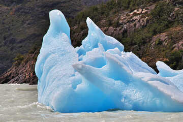 Iceberg on Lago Gray, Torres del Paine National Park, Patagonia, Chile