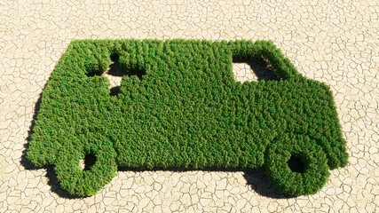 Concept or conceptual group of green forest tree on dry ground background as sign of ambulance. A 3d illustration metaphor for 911, emergency, hospital, medical aid and care