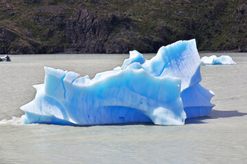 Iceberg on Lago Gray, Torres del Paine National Park, Patagonia, Chile