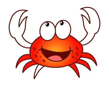 Cartoon Crab Vector Illustration