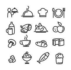 Food & Drink Icons stock illustration