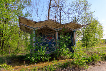 soviet abandoned bus stop zhytomyr region