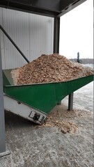 Alternative fuel, ecological fuel, biofuel Wood sawdust, sawdust close-up background. Sawdust texture