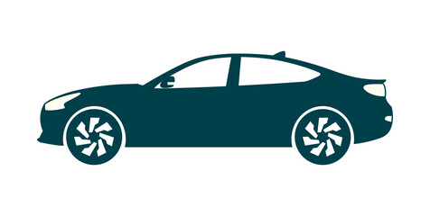 Obraz na płótnie Canvas Car sedan icon on white background isolated. Vector illustration.