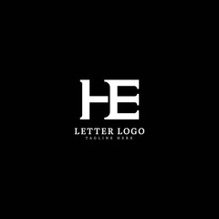 Initial Letter HE logotype company name monogram design for Company and Business logo.