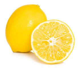 Lemon isolated on white background.  With clipping path