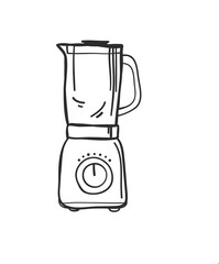 blender doodle on white isolated background.