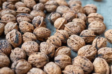 Fresh walnuts that have not yet been dried