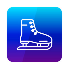 Skating shoes vector icon. Winter sign