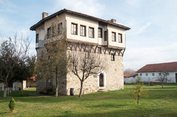 Fototapeta na wymiar Angel Voyvoda's Tower in Arapovo Monastery of Saint Nedelya, Bulgaria