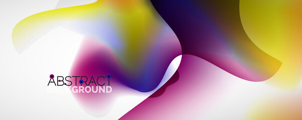 Fluid color gradient abstract background, trendy colorful wallpaper. Vector illustration for placards, brochures, posters, banners and covers