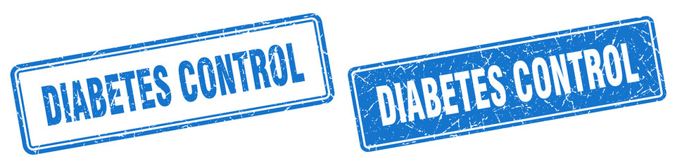 diabetes control stamp set. diabetes control square grunge sign