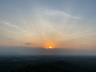 sunset in the mountains