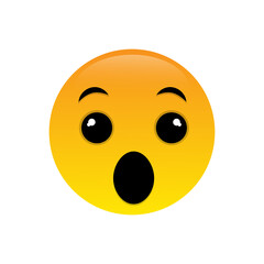 Fototapeta premium Face emoji icon isolated on white background. Trendy face emoji icon for sticker, wallpaper, greeting card, t shirt and poster. Useful social media, app, ui and logo. Face emoji vector illustration 