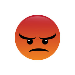 Face emoji icon isolated on white background. Trendy face emoji icon for sticker, wallpaper, greeting card, t shirt and poster. Useful social media, app, ui and logo. Face emoji vector illustration	