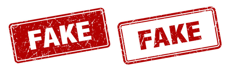 fake stamp set. fake square grunge sign