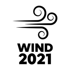 Wind icons nature and wave flowing. Air icons vector set