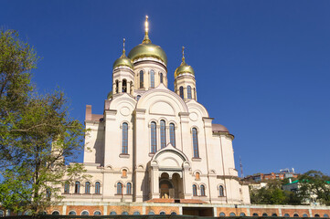 Fototapeta na wymiar exterior of Orthodox church in Vladivostok