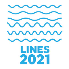 Wave icons set. Waves outline icon. Wave thin line symbol