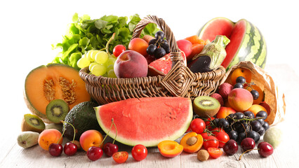 assortment of fruit and vegetable
