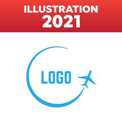Plane logo vector. Abstract travel logos and airplane signs