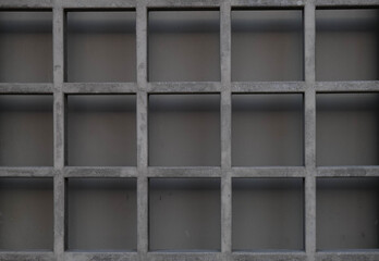 iron grating on the building window