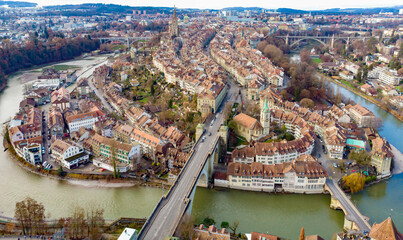 Obraz premium Schweiz Bern Altstadt Panorama