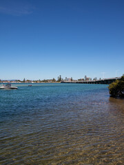 Obraz premium Beautiful views of Wallis Lake in Forster Beach NSW Australia