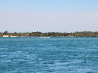 Naklejka premium Beautiful views of Wallis Lake in Forster Beach NSW Australia