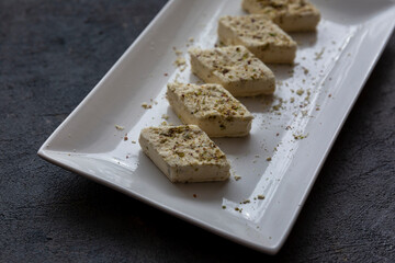 Traditional Turkish Dessert Cotton Candy. Turkish known as 