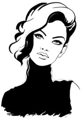 Beautiful elegant woman with perfect hair