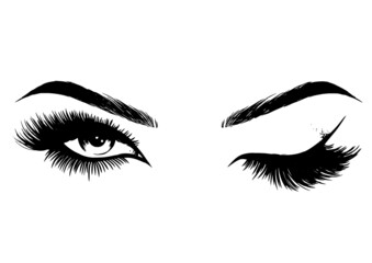 Fototapeta premium beautiful sexy women eyes makeup