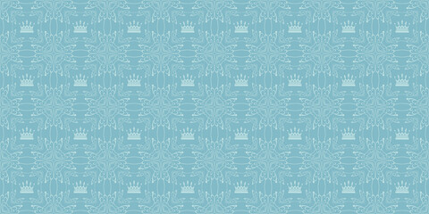 Background pattern in retro style. Blue. Seamless wallpaper texture