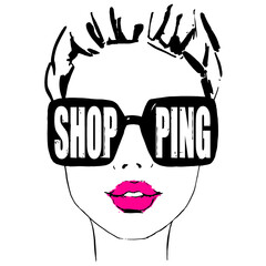 girl in glasses_shopping