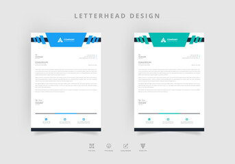 Modern company letterhead design vector