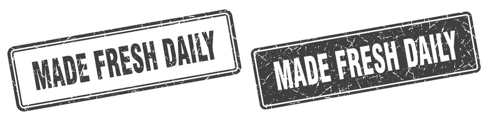 made fresh daily stamp set. made fresh daily square grunge sign
