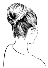 Woman with elegant bun hairstyles